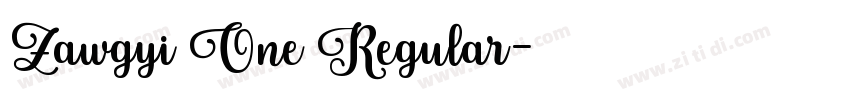 Zawgyi One Regular字体转换